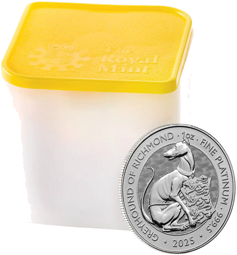 2025 United Kingdom Tudor Beasts: Greyhound of Richmond 1 oz Platinum Coin (6)