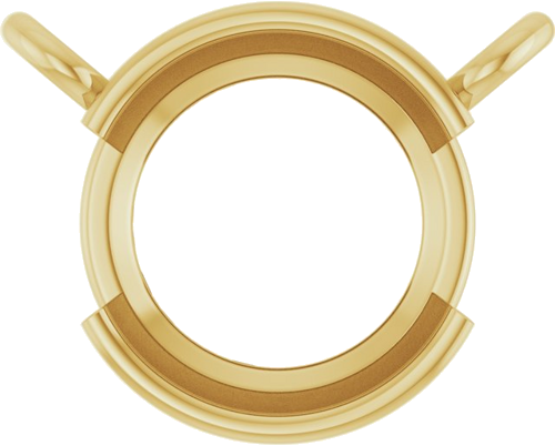 Pakabukas „Half-Bezel Solitaire“ 14k yellow gold Round 6.5mm (1)