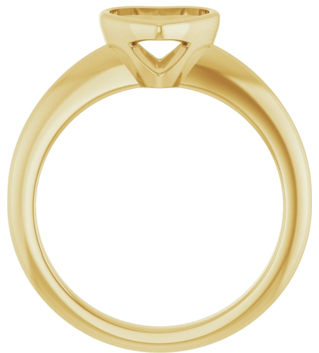 Sužadėtuvių Žiedas „Bezel-Set Solitaire“ 14k yellow gold Heart 7mm (2)