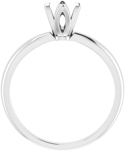 Sužadėtuvių Žiedas „Tulipset® Solitaire“ 585 Baltojo Aukso Round 4.8mm x 5.7mm (2)