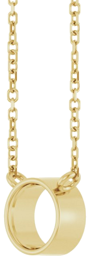 Pakabukas „Bezel-Set Solitaire“ 14k yellow gold Round 5.8mm (2)