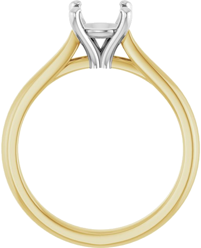 Sužadėtuvių Žiedas 14k yellow/white gold Round 7mm (2)