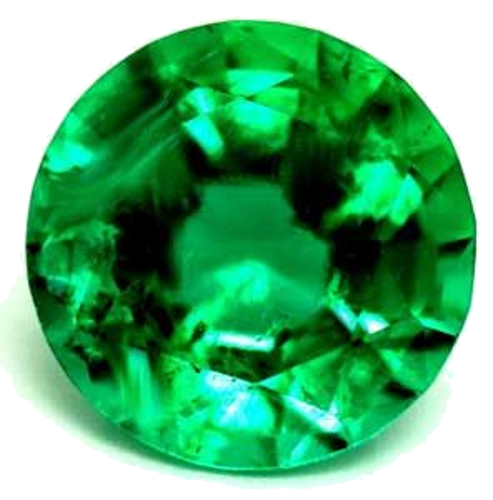 0.6 carat GREEN Round Smaragdas (1)