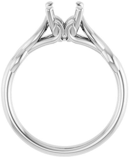 Sužadėtuvių Žiedas „Solitaire Sculptural“ 10k white gold Oval 8mm x 6mm (2)