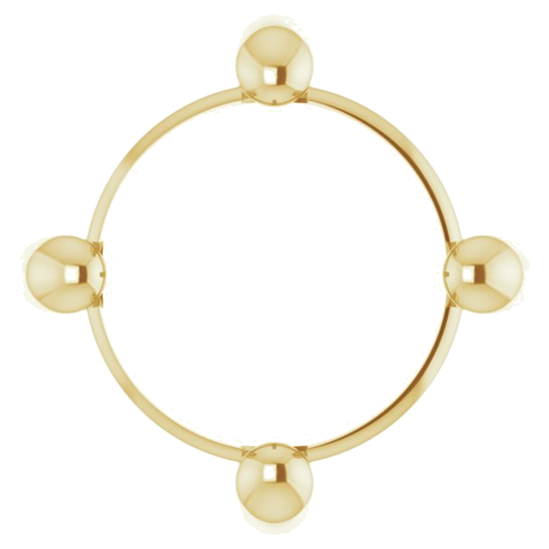 14K Yellow 4.5 mm Round Cabochon Pendant Mounting (1)