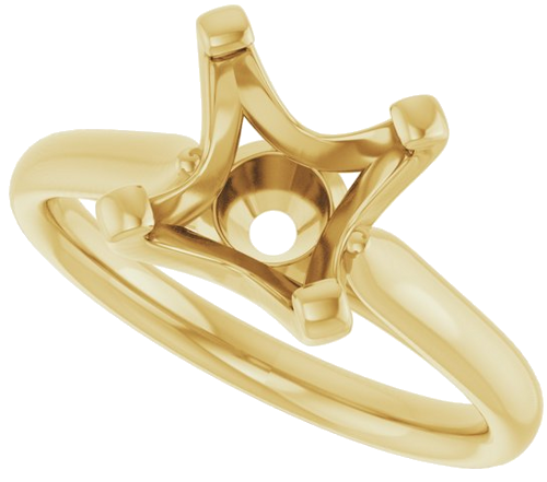 Sužadėtuvių Žiedas „Solitaire“ 14k yellow gold Cushion 8mm (5)