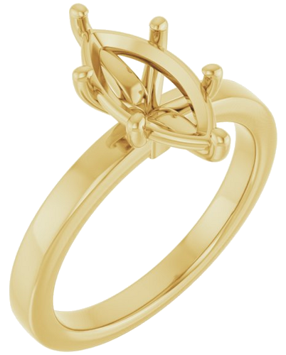 Sužadėtuvių Žiedas „Solitaire“ 14k yellow gold Marquise 12mm x 6mm (1)