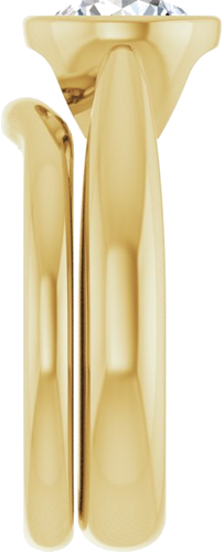Sužadėtuvių Žiedas „Bezel-Set Solitaire“ 14k yellow gold Round 7.4mm (9)