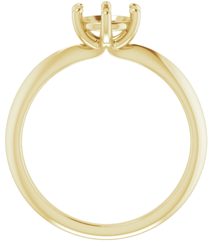 14K Yellow 6.5 mm Round 6-Prong Engagement Ring Mounting (2)