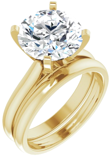 Sužadėtuvių Žiedas „Solitaire“ 14k yellow gold Round 10.5mm (6)