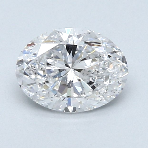 1.0 carat D-SI2 Natūralus Oval Deimantas (1)