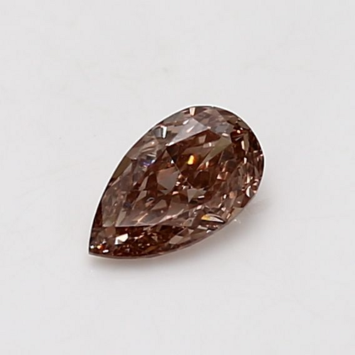 0.42 carat Fancy Orangey Brown-VS1 Natūralus Pear Deimantas (1)