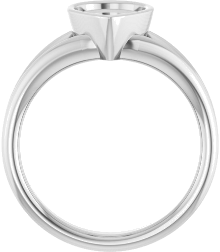 Sužadėtuvių Žiedas „Bezel-Set Solitaire“ 14k white gold Pear 10mm x 7mm (2)