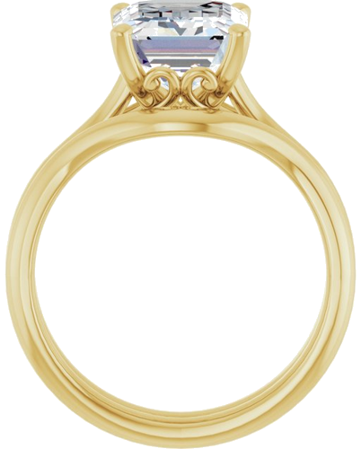Sužadėtuvių Žiedas „Solitaire“ 14k yellow gold Emerald 10mm x 8mm (7)