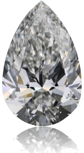0.5 carat F-VVS1 Natūralus Pear Deimantas (1)
