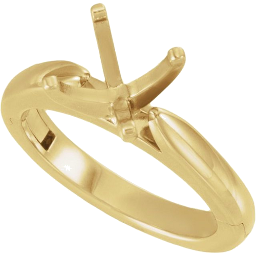 Sužadėtuvių Žiedas „CLIQ® Hinged Adjustable Solitaire“ 14k yellow gold Round 7.5mm (6)