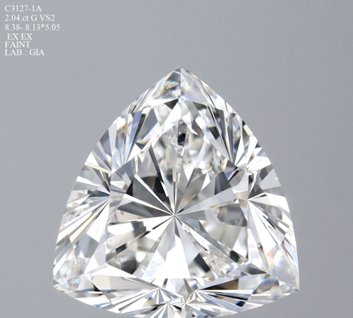 2.04 carat G-VS2 Natūralus Triangular Deimantas (1)
