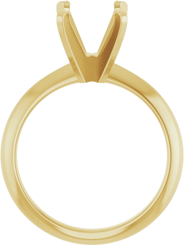 Sužadėtuvių Žiedas „Knife-Edge“ 14k yellow gold Emerald 9mm x 7mm (2)