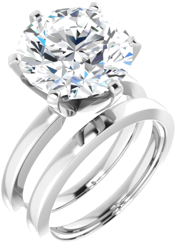 Sužadėtuvių Žiedas „Solitaire“ 950 Platinos Round 12mm (6)