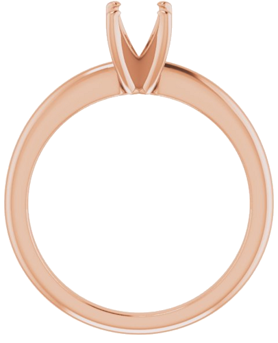 14K Rose  7x5 mm Oval Solitaire Engagement Ring Mounting (2)