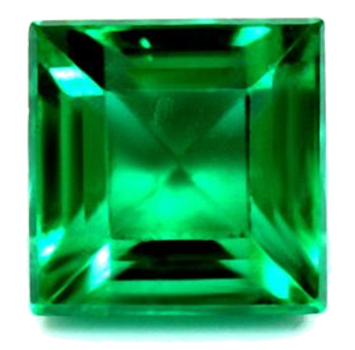0.67 carat GREEN Square Smaragdas (1)