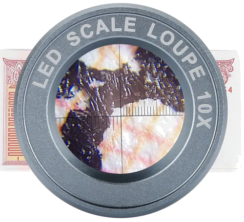 Uzlādējams palielināmais stikls ar integrētu mērlenti, LED un UV apgaismojumu 10x (3)