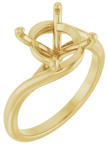 Sužadėtuvių Žiedas „Bypass“ 14k yellow gold Oval 11mm x 9mm (1)