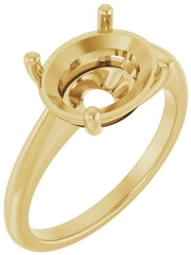 Sužadėtuvių Žiedas „Solitaire“ 14k yellow gold Oval 11mm x 9mm (1)