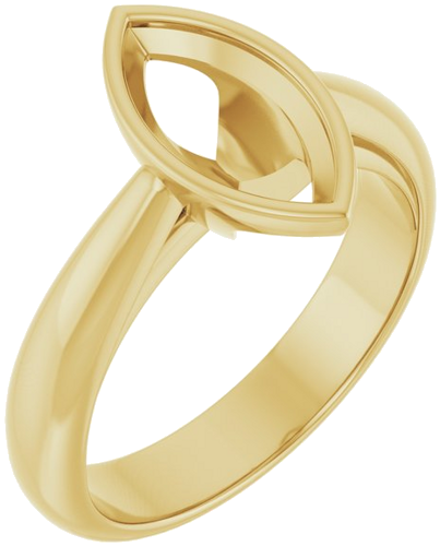 Sužadėtuvių Žiedas „Bezel-Set Solitaire“ 14k yellow gold Marquise 11mm x 5.5mm (1)