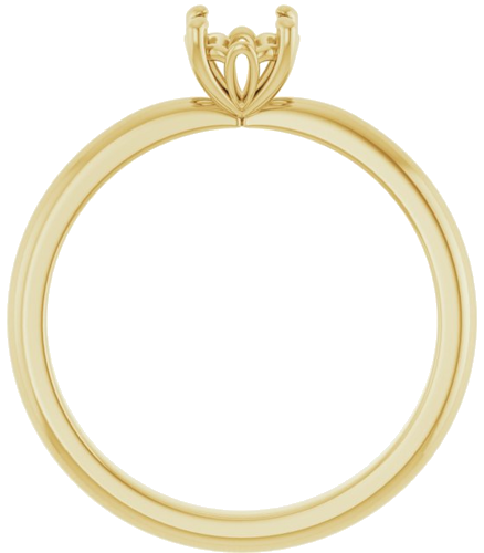 14K Yellow 5.2 mm Round Solitaire Engagement Ring Mounting (2)