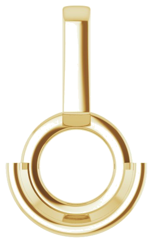 Pakabukas „Half-Bezel Solitaire“ 14k yellow gold Round 6.5mm (1)