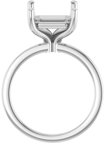 Sužadėtuvių Žiedas „Solitaire“ 14k white gold Emerald 12mm x 10mm (2)