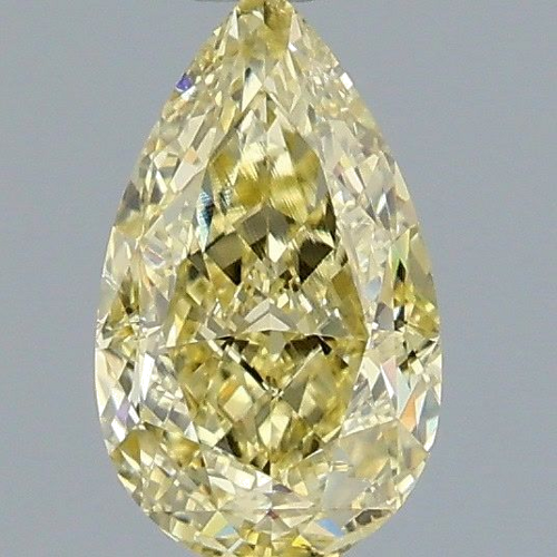 1.08 carat Fancy Yellow-SI1 Natūralus Pear Deimantas (1)