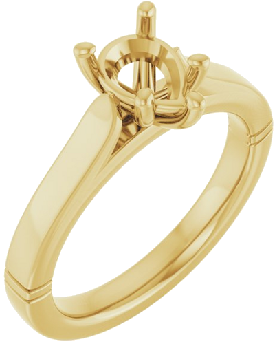 Sužadėtuvių Žiedas „Solitaire“ 10k yellow gold Pear 8mm x 6mm (1)