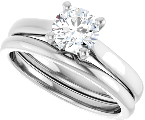 Sužadėtuvių Žiedas „Solitaire“ 950 Platinos Round 5.8mm (10)