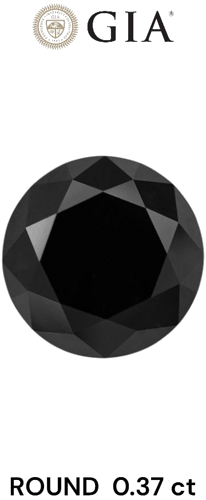 0.37 carat Fancy Black-VVS2 Excellent cut Natūralus Round Deimantas (1)