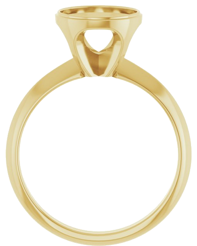 14K Yellow 8.2 mm Round Solitaire Engagement Ring Mounting (2)