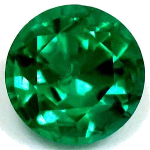 0.61 carat GREEN Round Smaragdas (1)