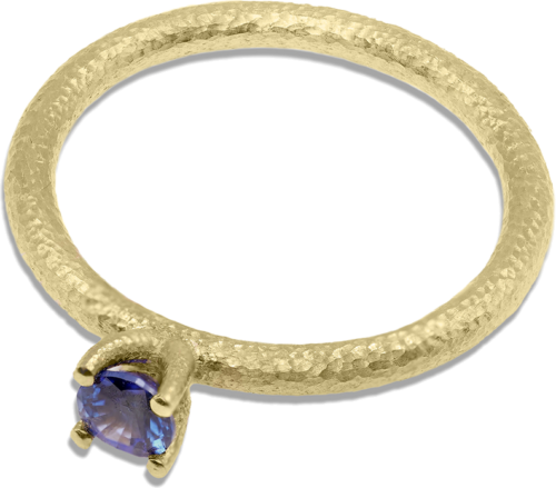 Gold Ring with Sapphire (1)