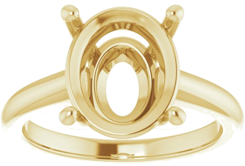 Sužadėtuvių Žiedas „V-End Prong“ 10k yellow gold Oval 12mm x 10mm (3)