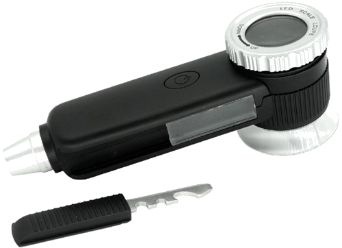 Daudzfunkcionāls palielināmais stikls minerālu analīzei 30x (2)