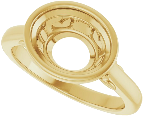 Sužadėtuvių Žiedas „Bezel-Set“ 14k yellow gold Oval 10mm x 8mm (5)