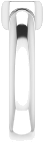 14K White 6 x 6 mm Asscher Half Bezel Solitaire Engagement Ring Mounting (4)