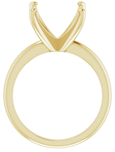 14K Yellow  9x9 mm Square Solitaire Engagement Ring Mounting (2)