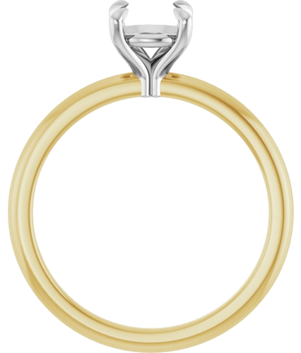 Sužadėtuvių Žiedas 585 Baltojo Ir Geltonojo Aukso Round 6.5mm (2)