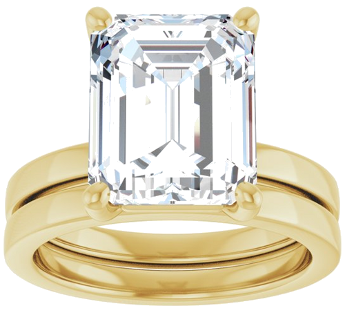 Sužadėtuvių Žiedas „Solitaire“ 14k yellow gold Emerald 11mm x 9mm (8)