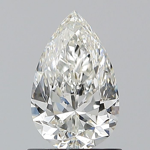 1.0 carat H-SI2 Natūralus Pear Deimantas (1)