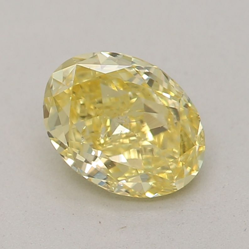 0.51 carat Fancy Intense Yellow-SI2 Natūralus Oval Deimantas (1)