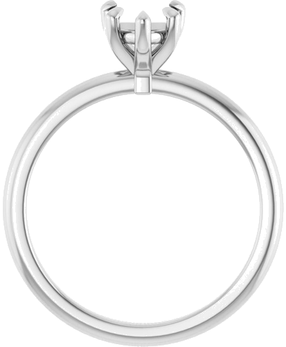 Sužadėtuvių Žiedas „Claw-Prong“ 14k white gold Heart 6mm (2)