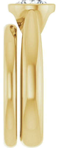 Sužadėtuvių Žiedas „Bezel-Set Solitaire“ 14k yellow gold Round 6.5mm (9)